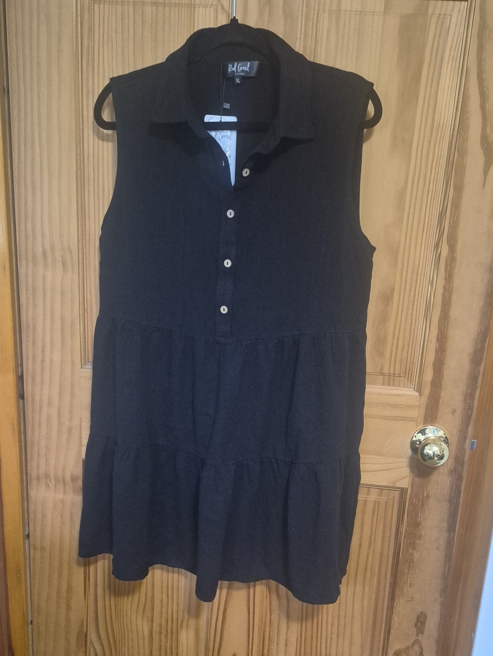Sleeveless Black Tiered Dress